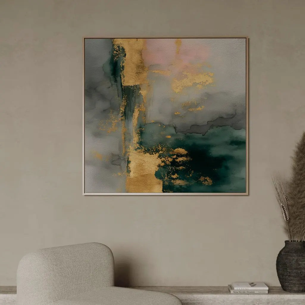 Obraz na płótnie w ramie – Złota głębia