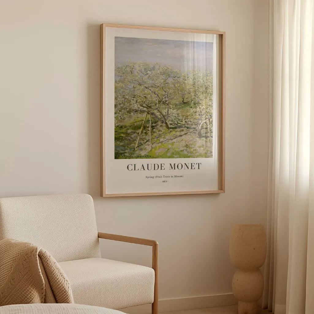 Plakat Monet – Wiosna (Kwitnące drzewa owocowe), 1873