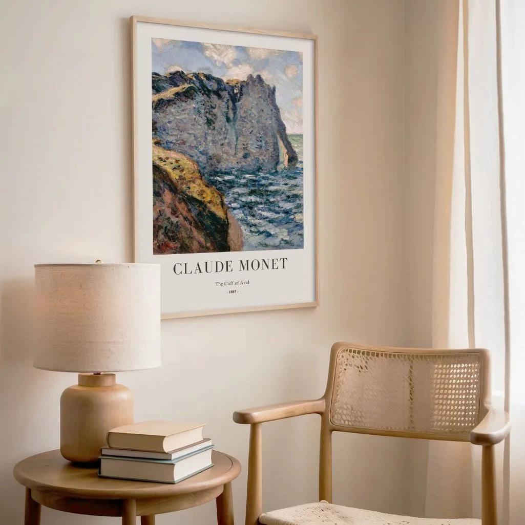 Plakat Claude Monet – Klif Aval, 1885