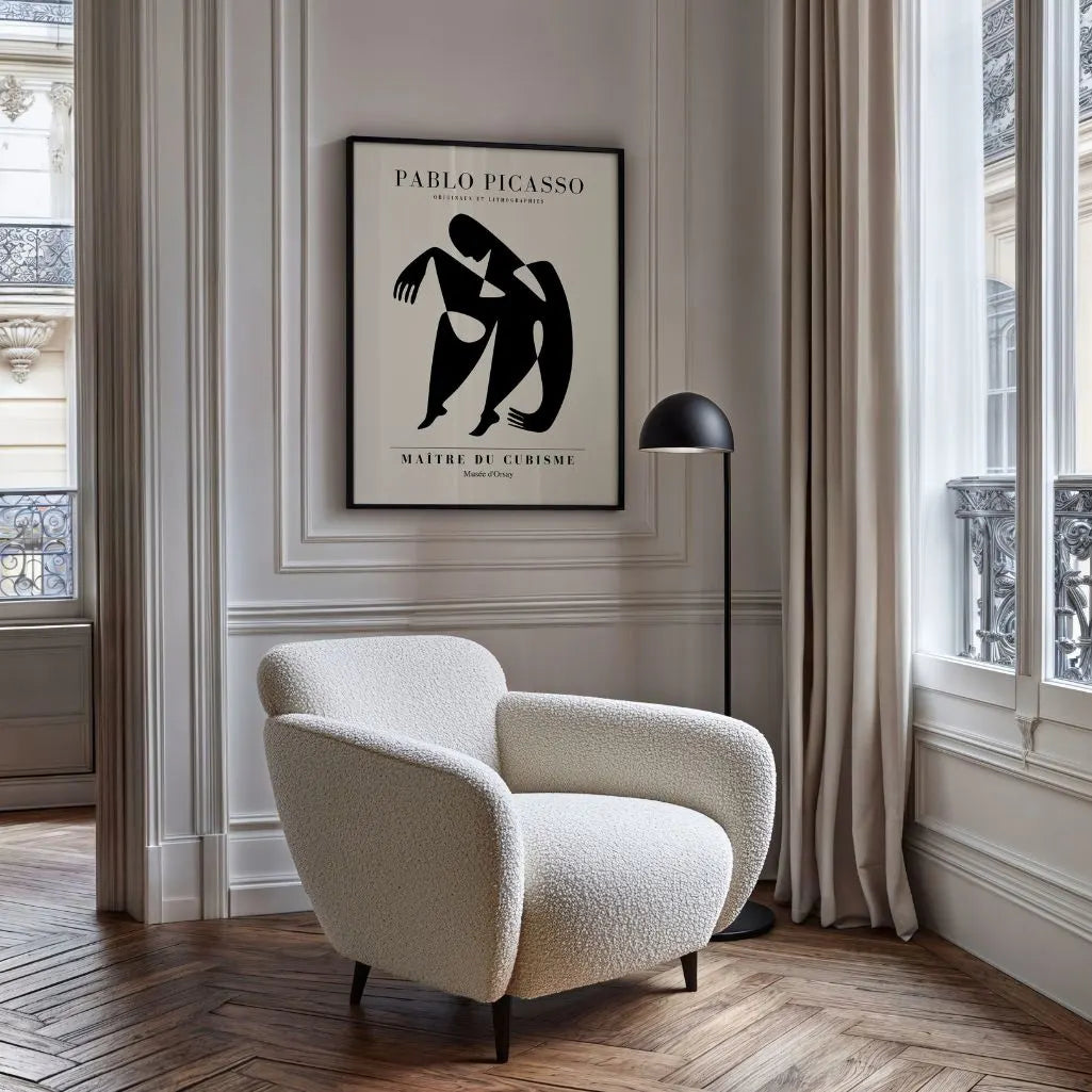 Plakat inspirowany twórczością Pablo Picasso – Czarna sylwetka