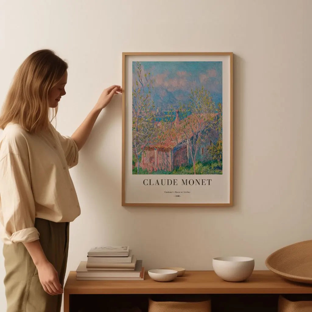 Claude Monet – Dom ogrodnika w Antibes (1888) Plakat