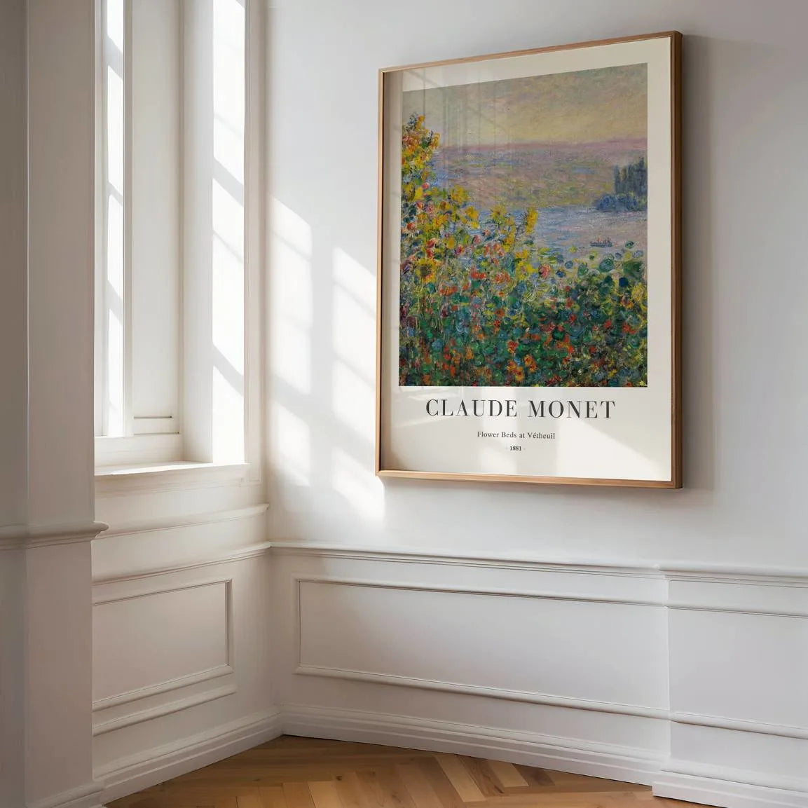 Plakat Claude Monet – Rabaty kwiatowe w Vétheuil
