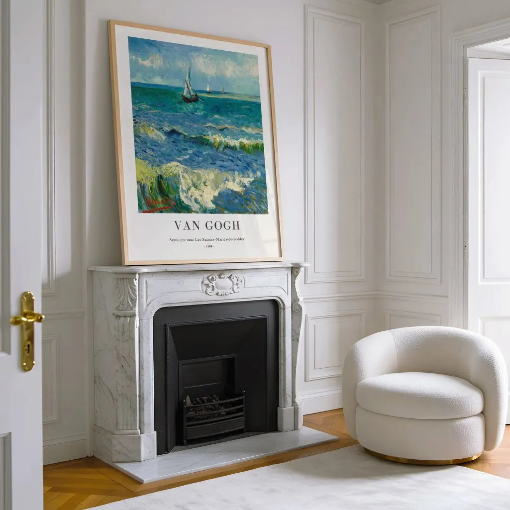 Vincent van Gogh – Pejzaż morski w pobliżu Les Saintes-Maries-de-la-Mer Plakat