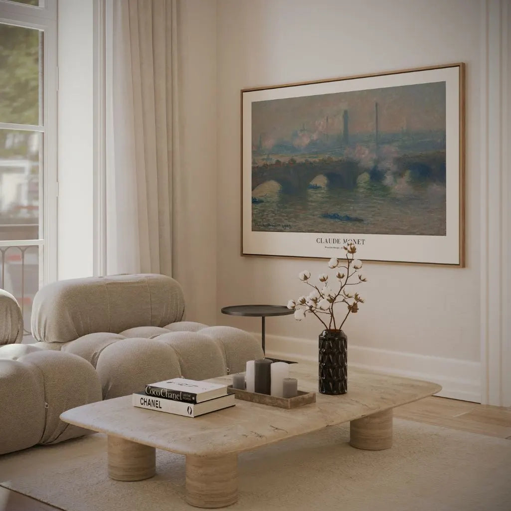 Claude Monet – Waterloo Bridge, Szary dzień Plakat