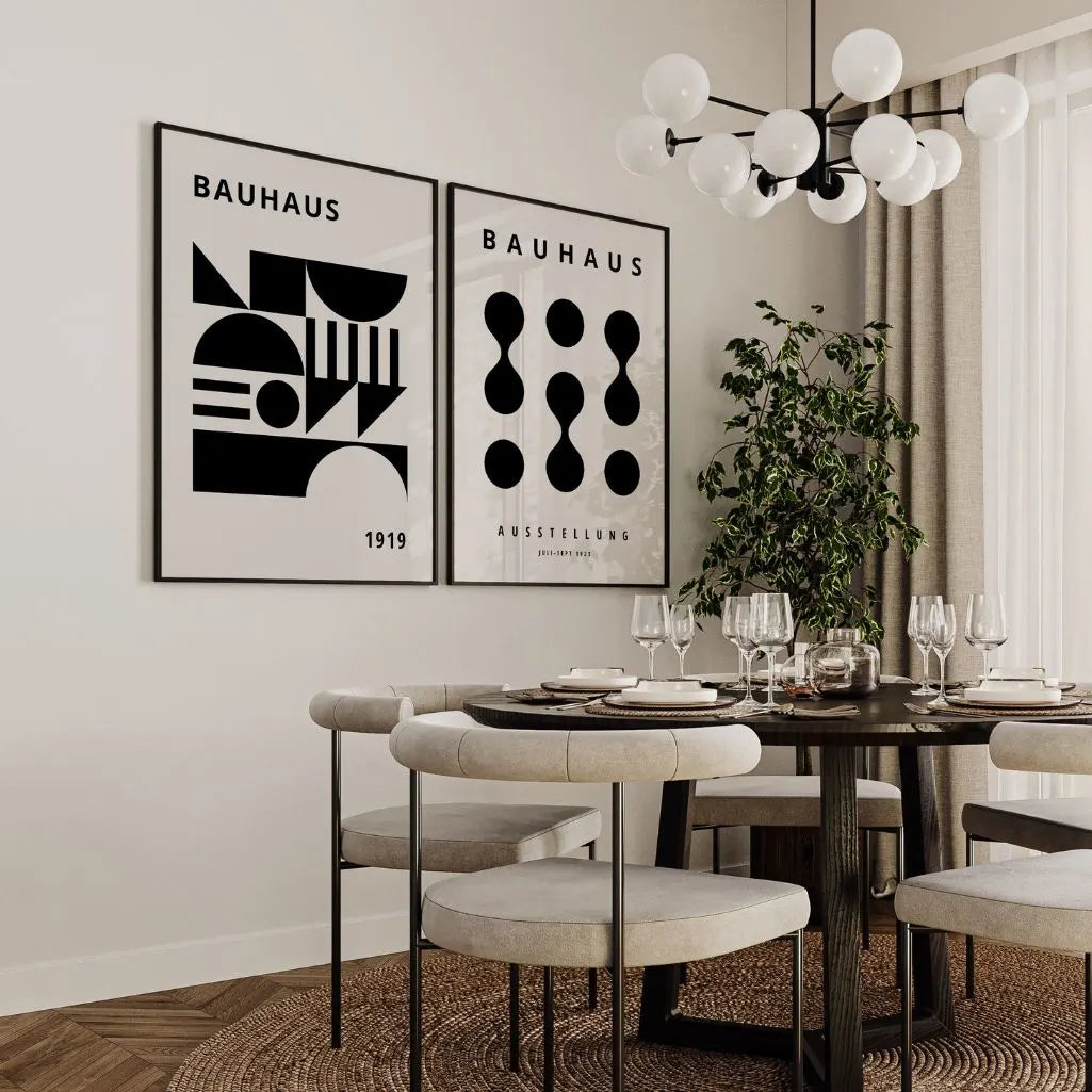 Zestaw 2 Plakatów Bauhaus – Żółto-Czarna Energia 