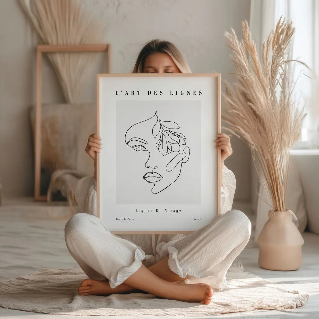 Plakat – Twarz z liściem