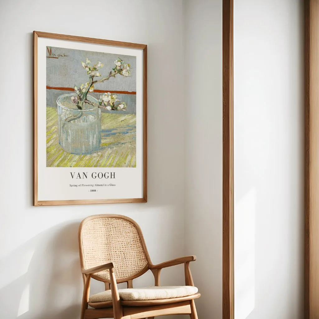 Plakat Vincent van Gogh – Kwitnąca gałąź migdałowca w szkle
