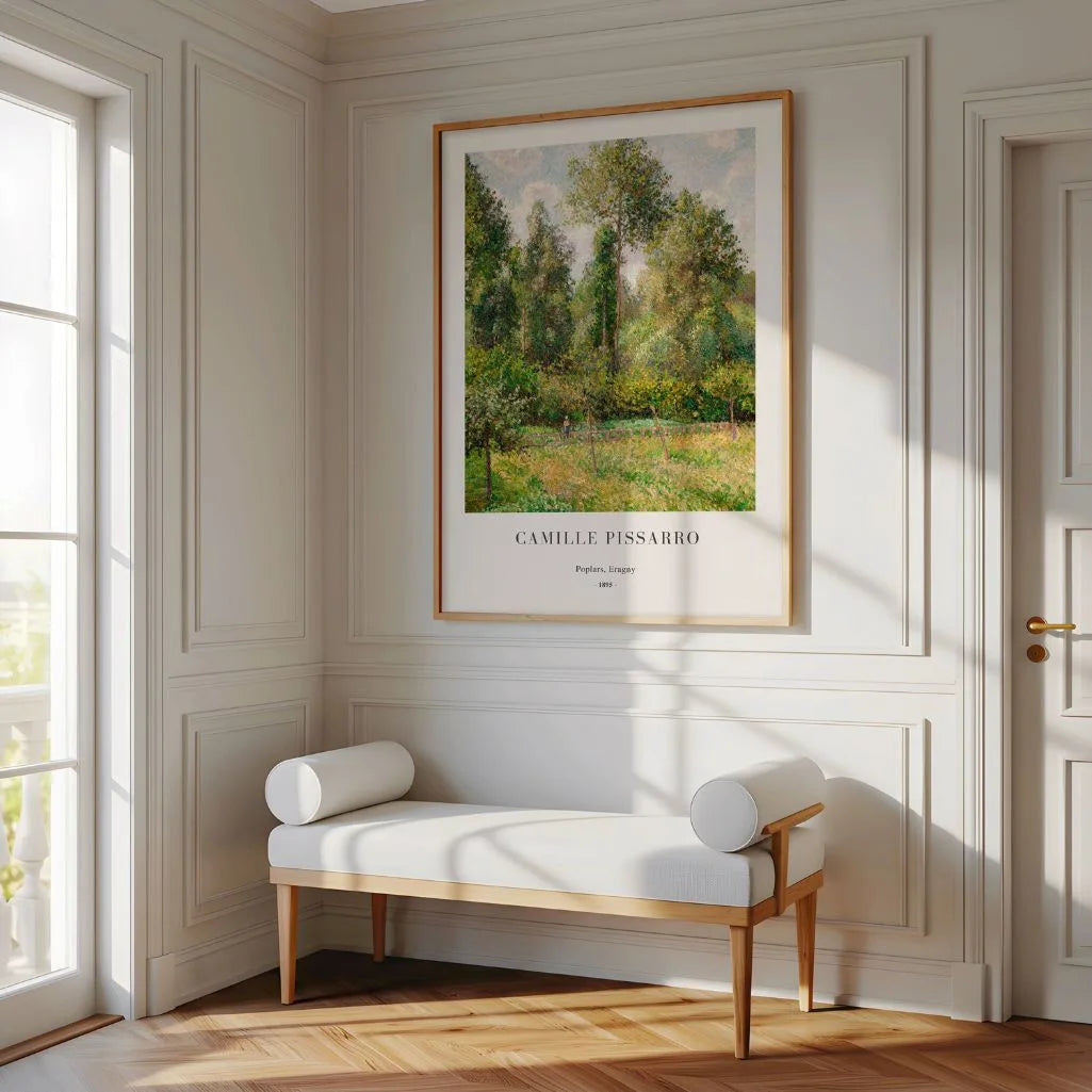 Camille Pissarro Plakat – Topole, Eragny (1895)