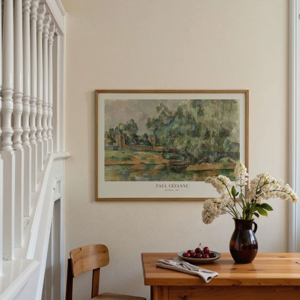 Paul Cézanne – Krajobraz nad rzeką Plakat (1895)