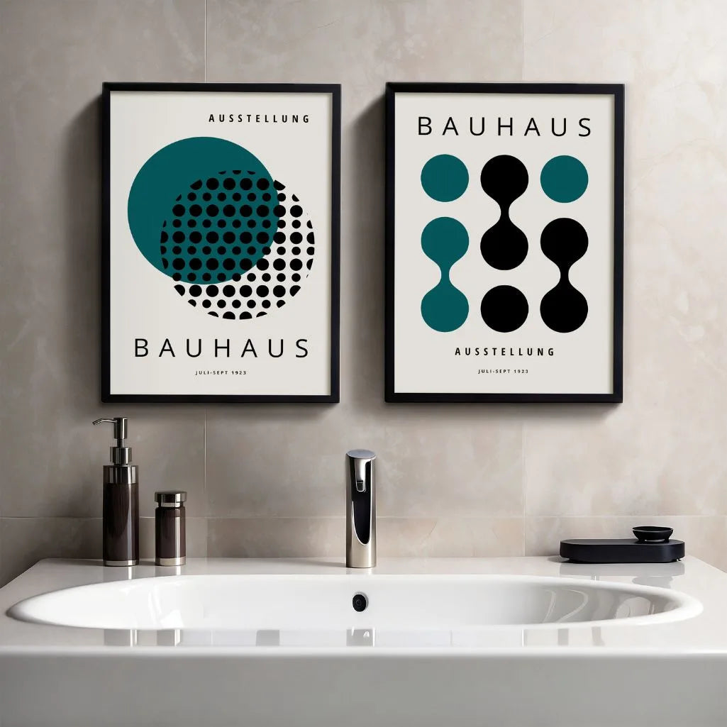 Bauhaus Czarny-Zielony – Zestaw 2 plakatów