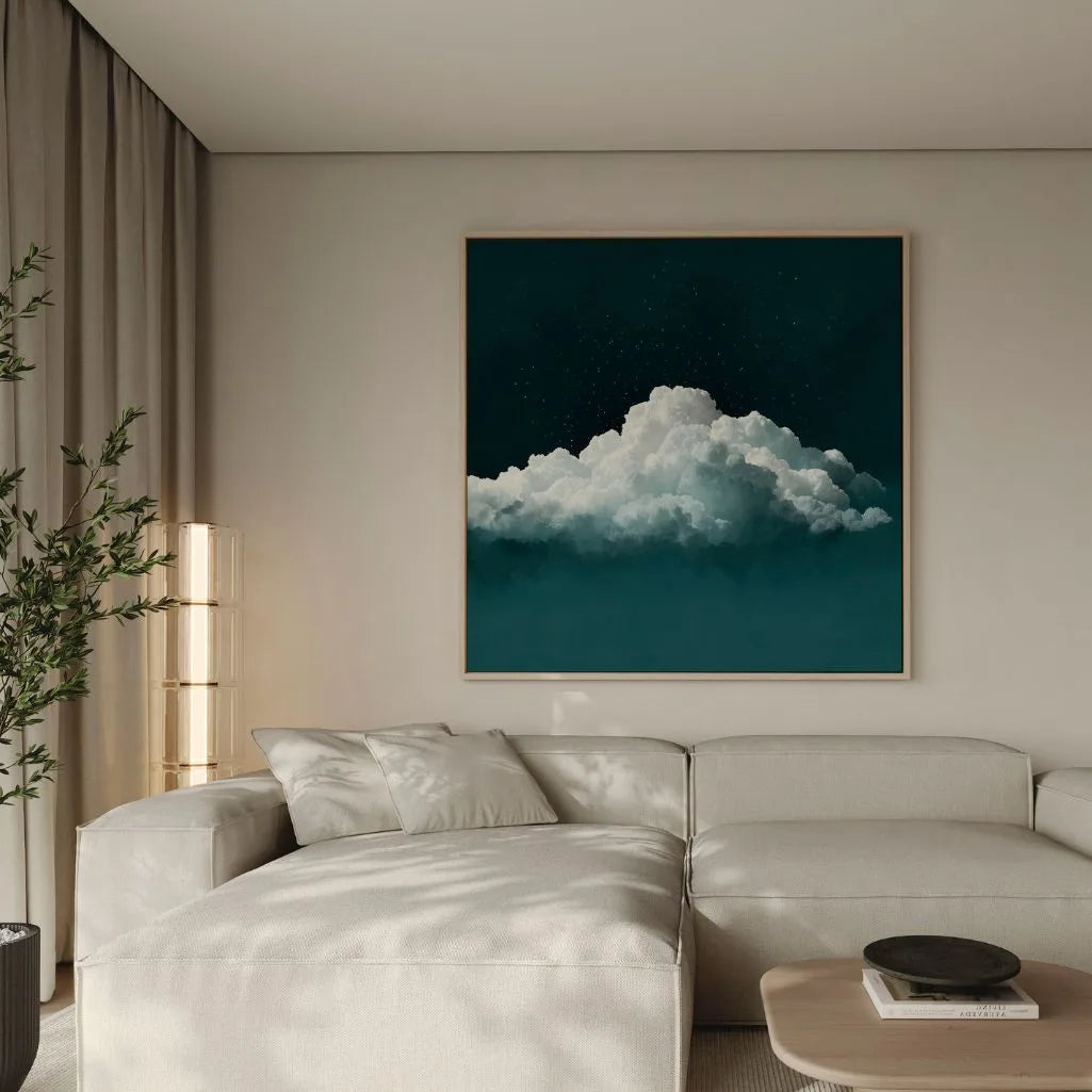 Obraz na płótnie w ramii – „Zielone niebo”