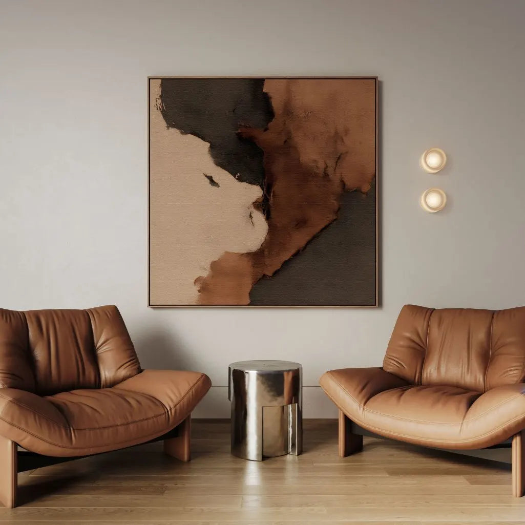 Obraz na płótnie w ramie – Ciemna abstrakcja