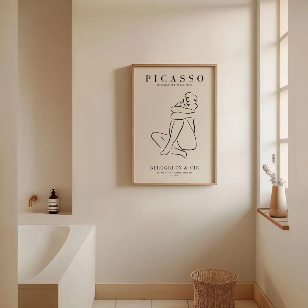 Plakat inspirowany twórczością Pablo Picasso – Liniowe objęcie