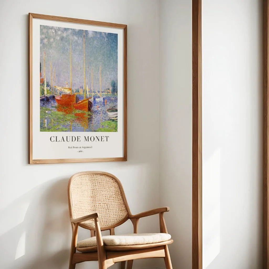 Plakat Claude Monet – Czerwone łodzie w Argenteuil