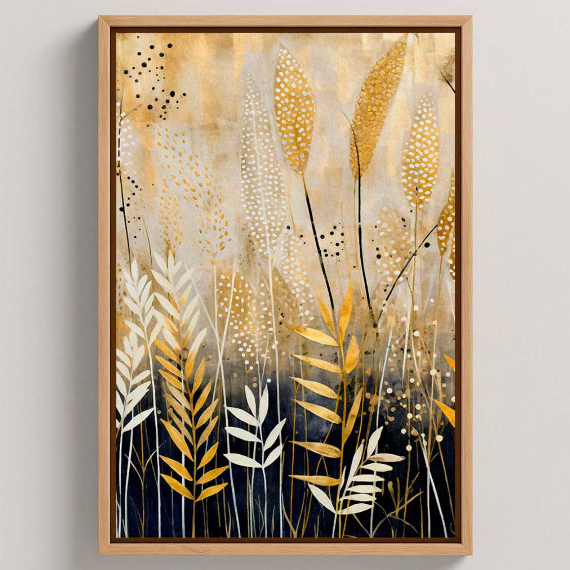 Obraz na płótnie w ramie - Japoński złoty ogród