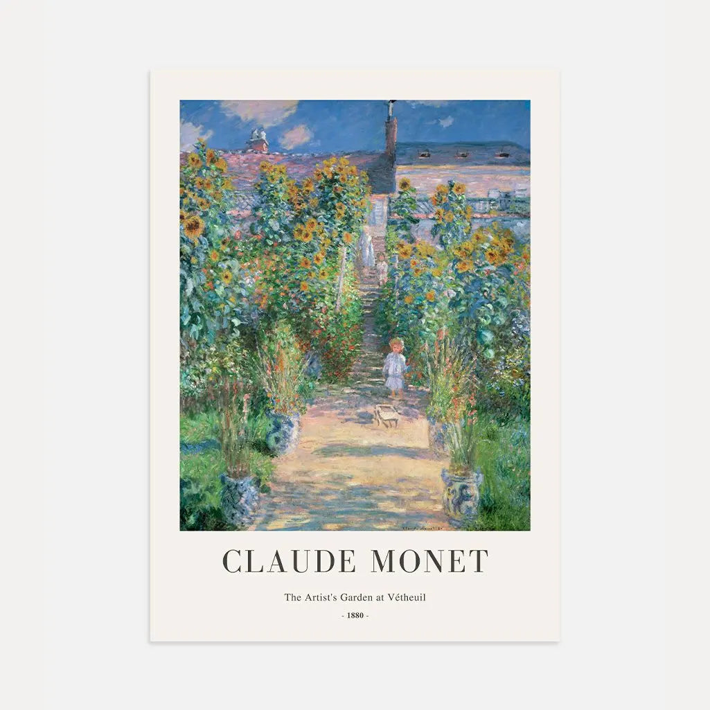 Claude Monet – Ogród artysty w Vétheuil Plakat