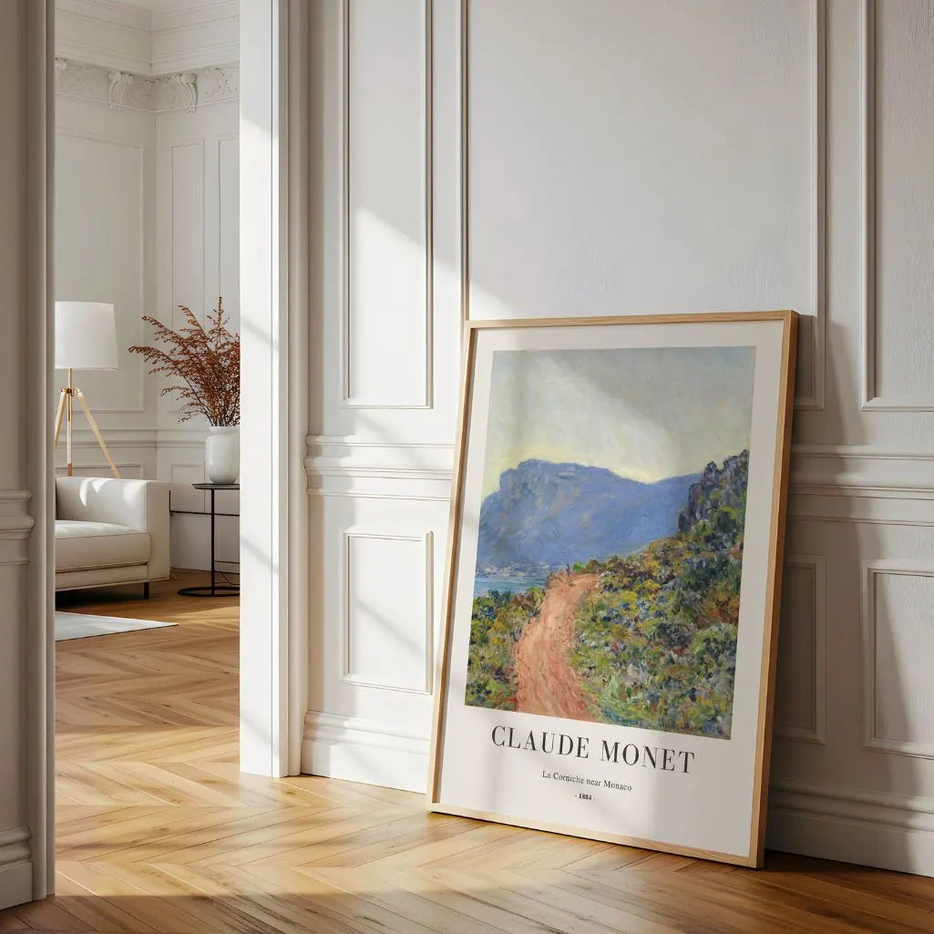 Claude Monet – La Corniche w pobliżu Monako (1884) Plakat