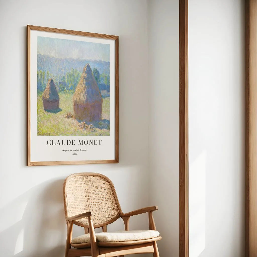 Plakat Claude Monet – Stogi siana, Koniec lata, 1891