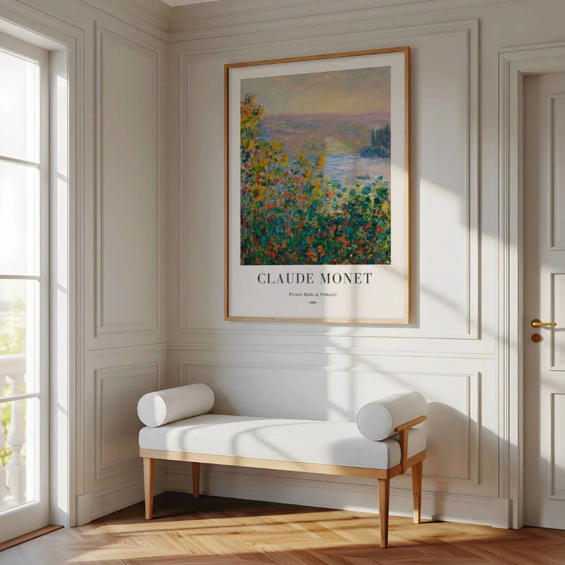 Plakat Claude Monet – Rabaty kwiatowe w Vétheuil
