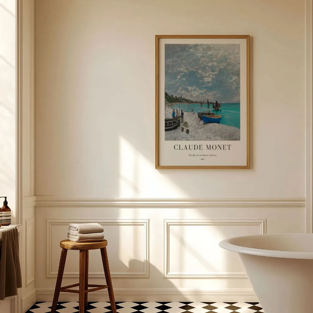 Plakat Claude Monet – Plaża w Sainte-Adresse, 1867