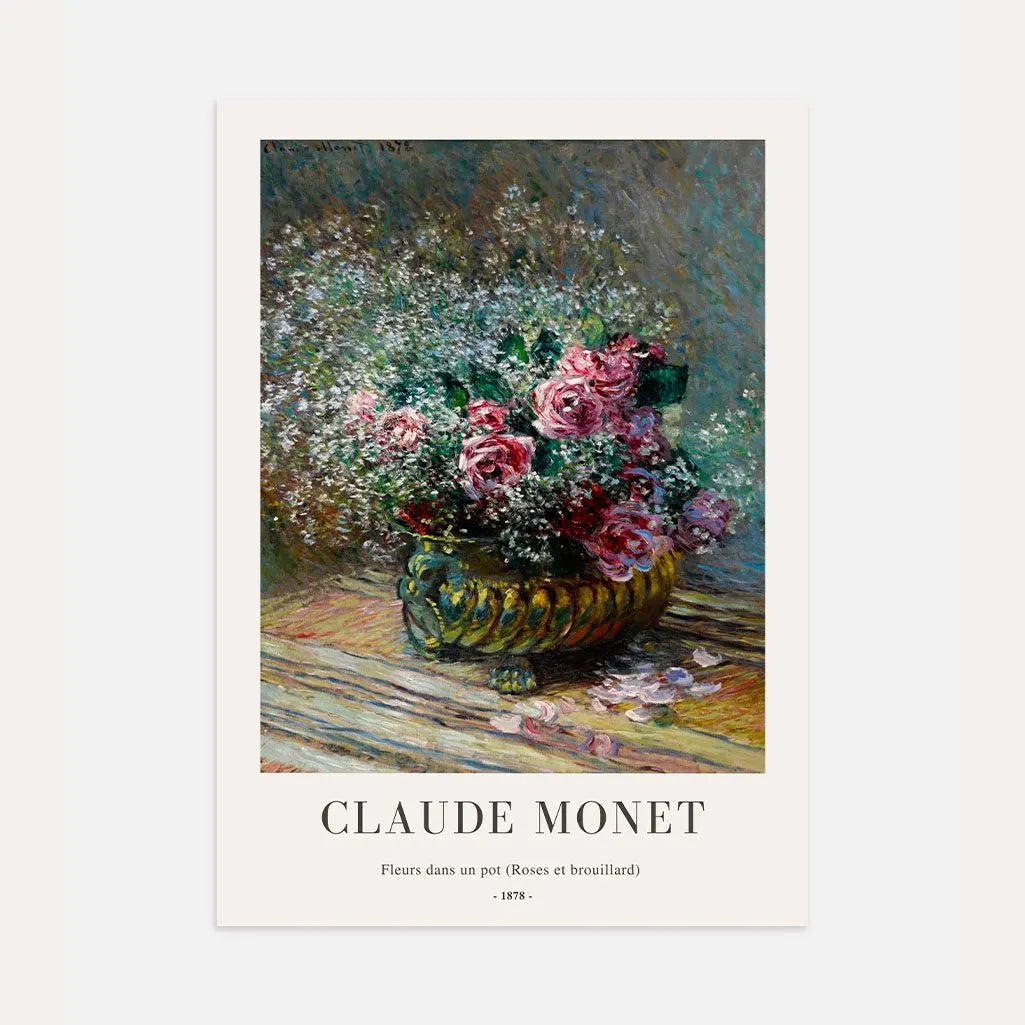 Claude Monet – Róże w wazonie Plakat