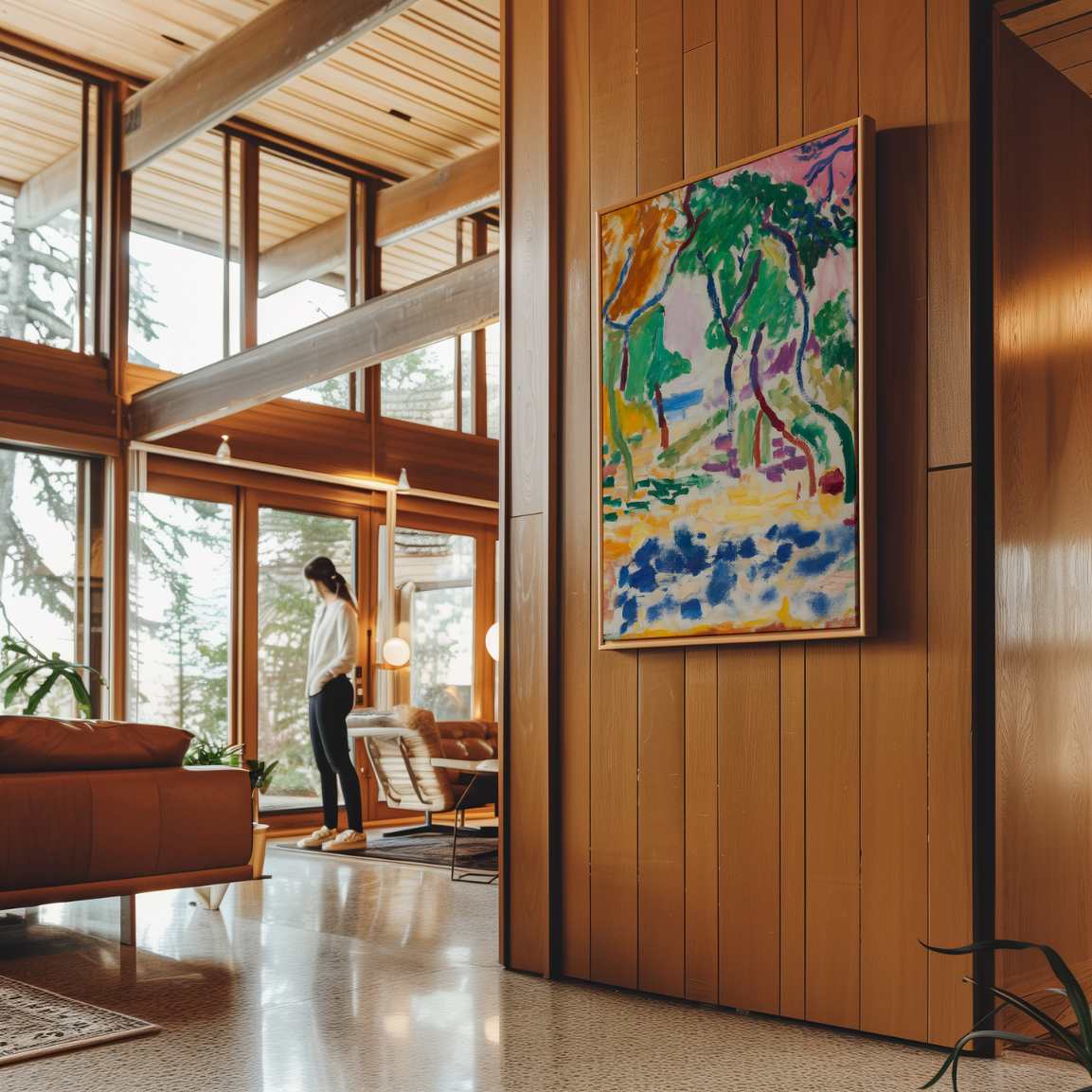 Obraz na płótnie w ramie – Pejzaż w pobliżu Collioure, 1905