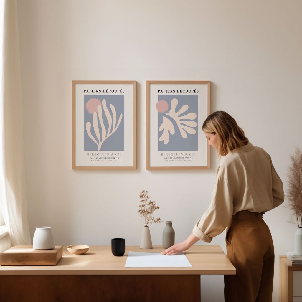 Henri Matisse Pastel Botanical Abstracts Poster Set of 2