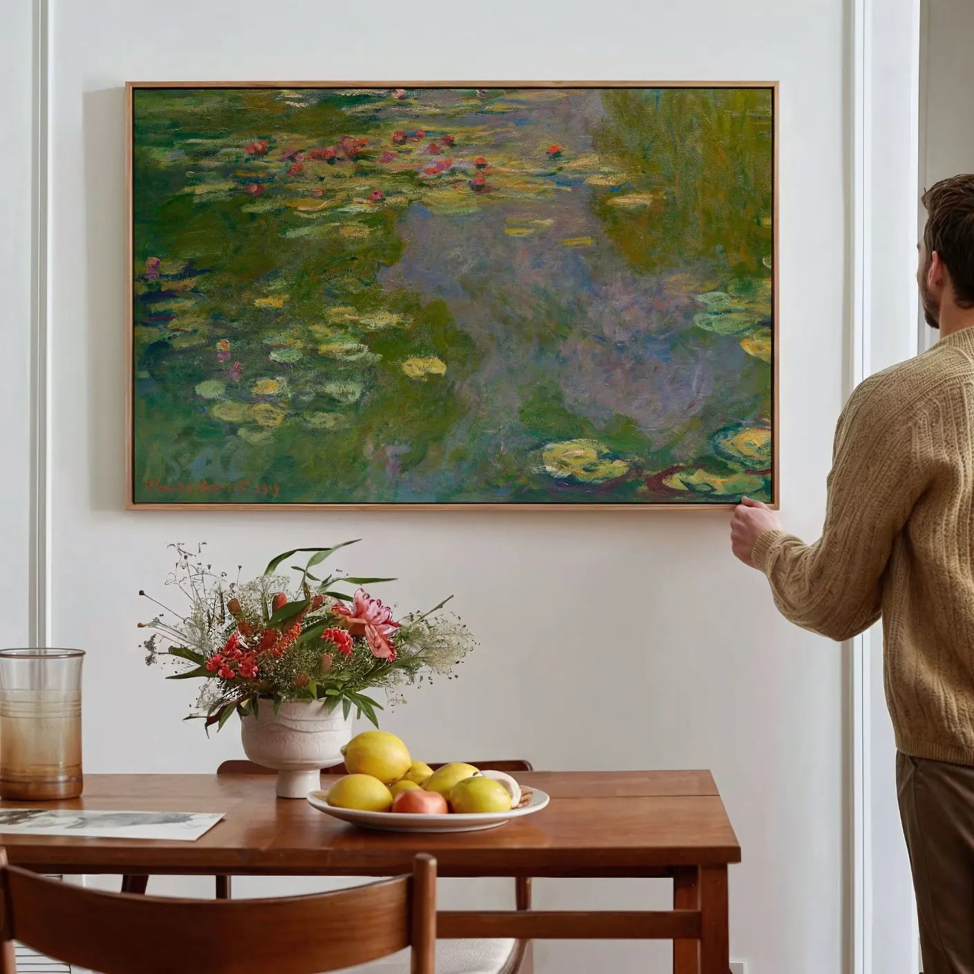 Obraz na płótnie w ramie - Nenufary, 1919