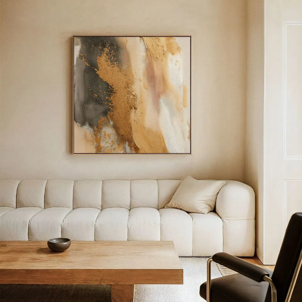 Obraz na płótnie w ramie – Złota energia