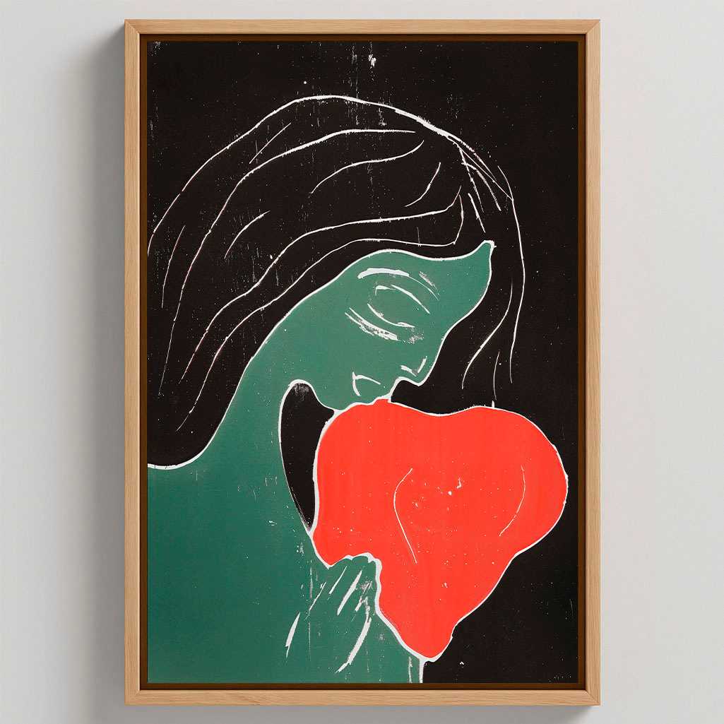 Obraz na płótnie w ramie – Dwa serca, 1899