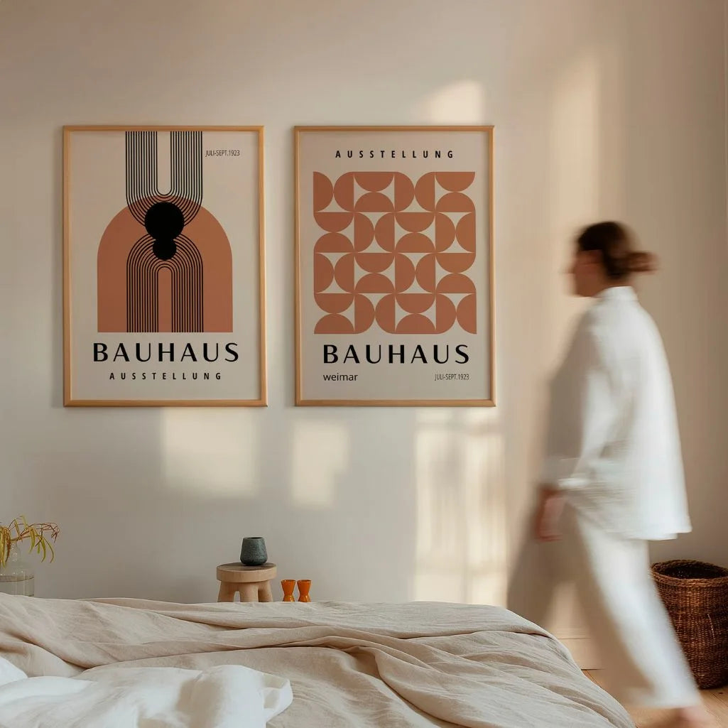 Bauhaus Geometric Duo Set of 2 Posters