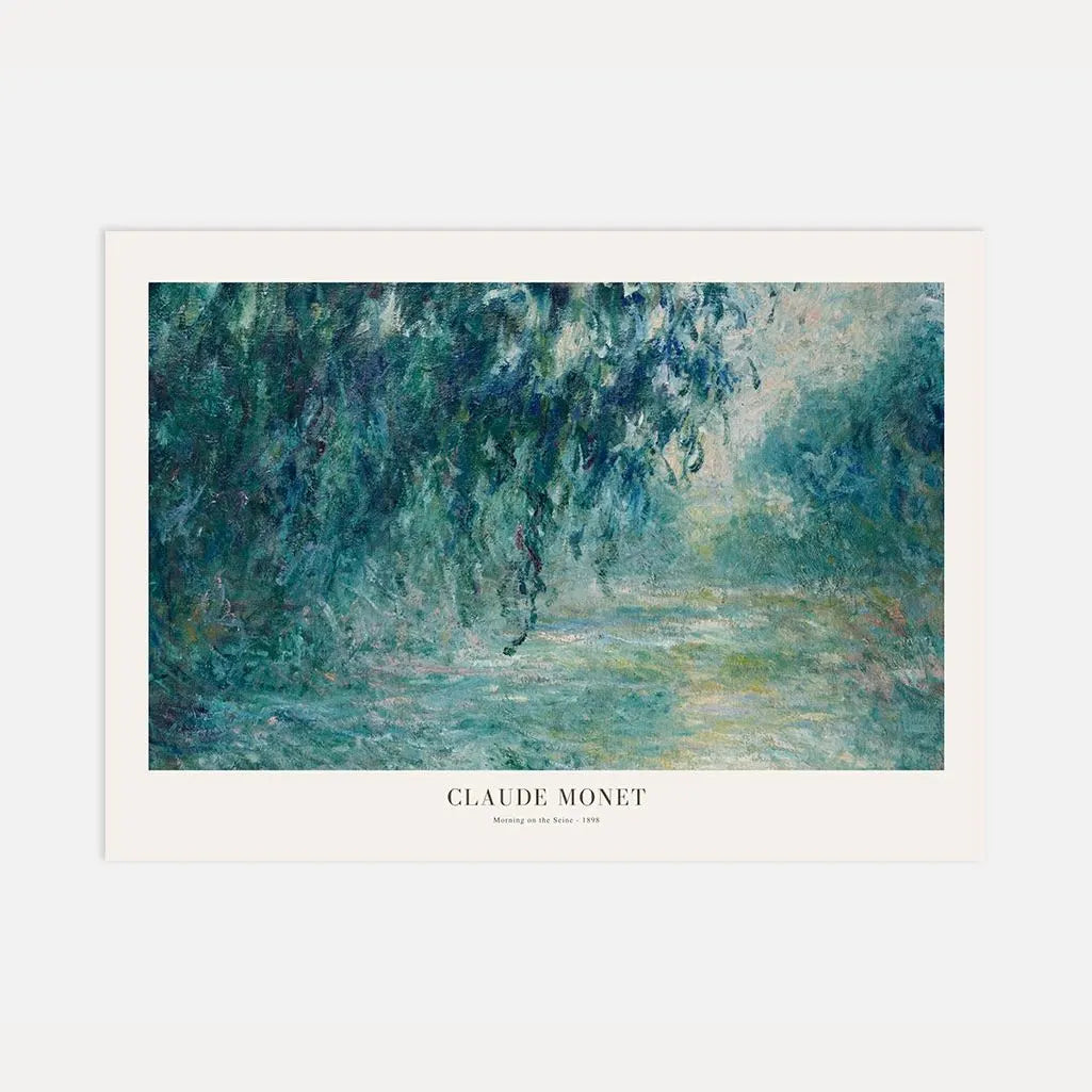 Claude Monet – Poranek nad Sekwaną (1898) Plakat panoramiczny