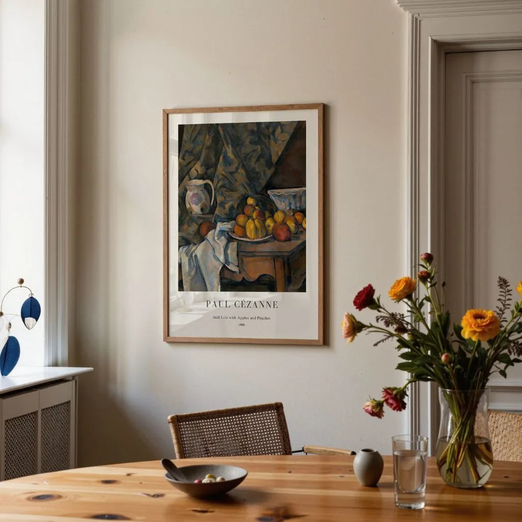 Paul Cézanne – Martwa natura z jabłkami i brzoskwiniami Plakat (1905)