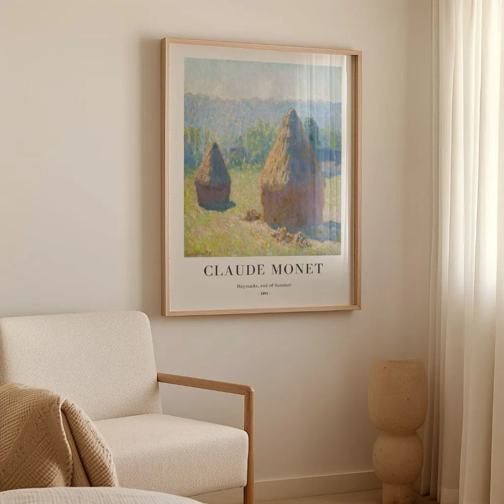 Plakat Claude Monet – Stogi siana, Koniec lata, 1891