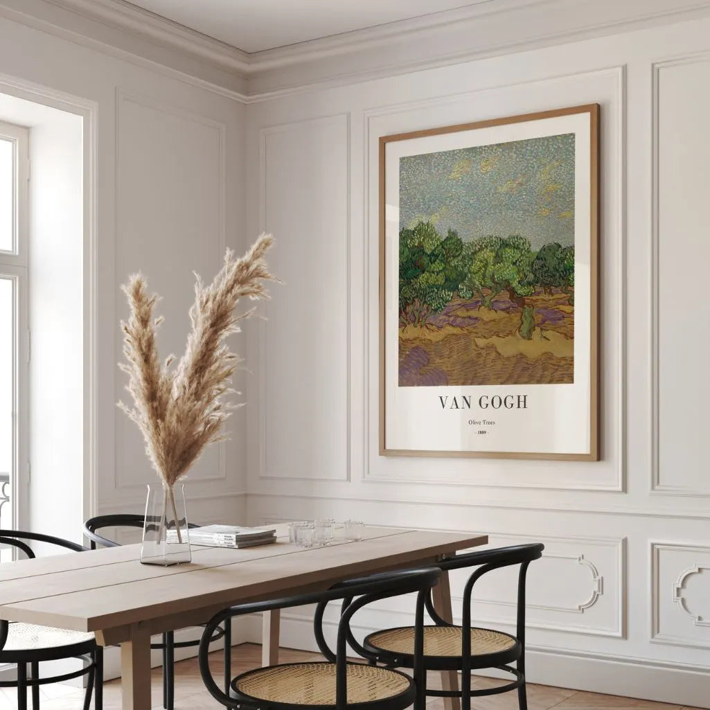 Plakat Vincent van Gogh – Drzewa oliwne, 1889