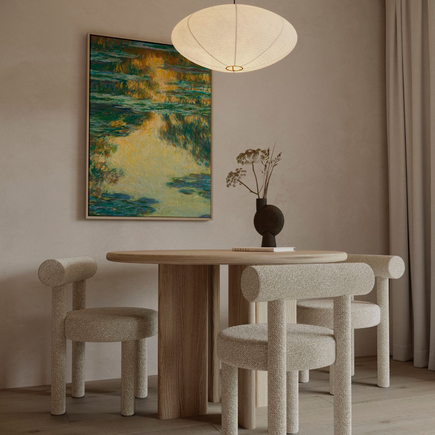 Obraz na płótnie w ramii – Claude Monet „Lilie wodne”, 1907