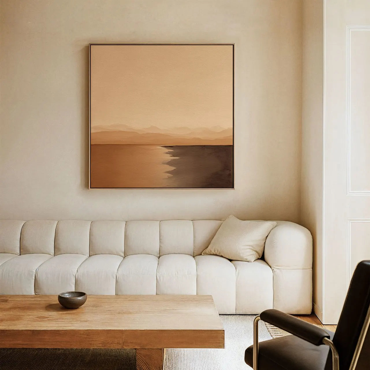 Obraz na płótnie w ramie – Horyzont ciszy