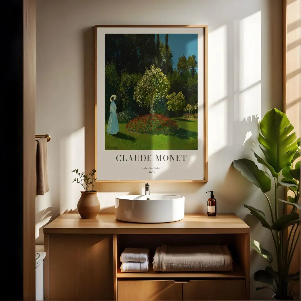 Claude Monet – Dama w ogrodzie Plakat