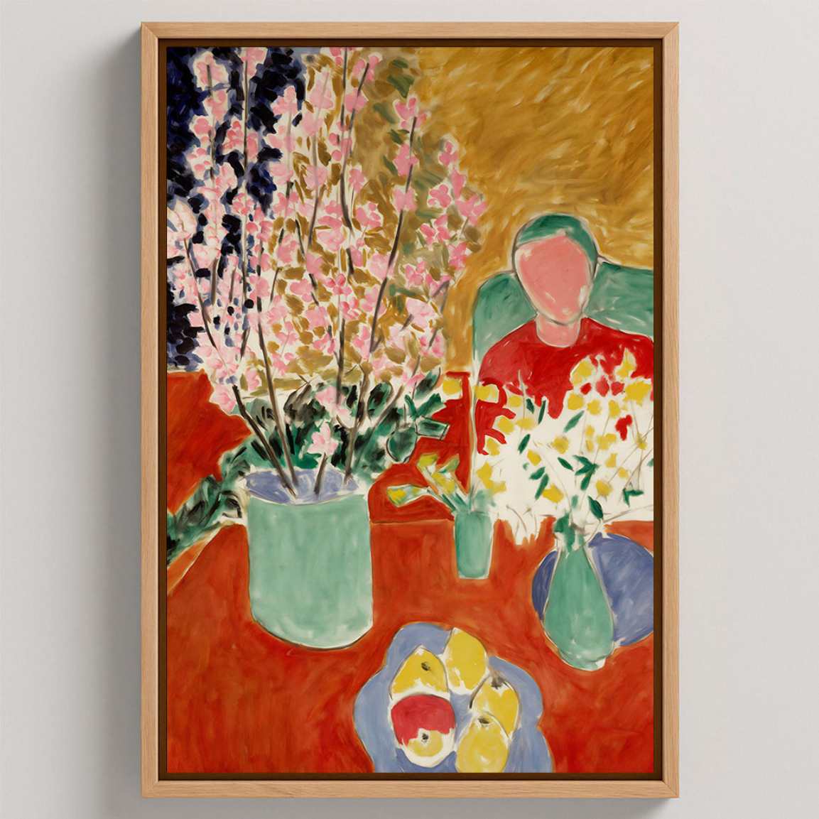 Obraz na płótnie w ramie – Kwiaty śliwy, 1948