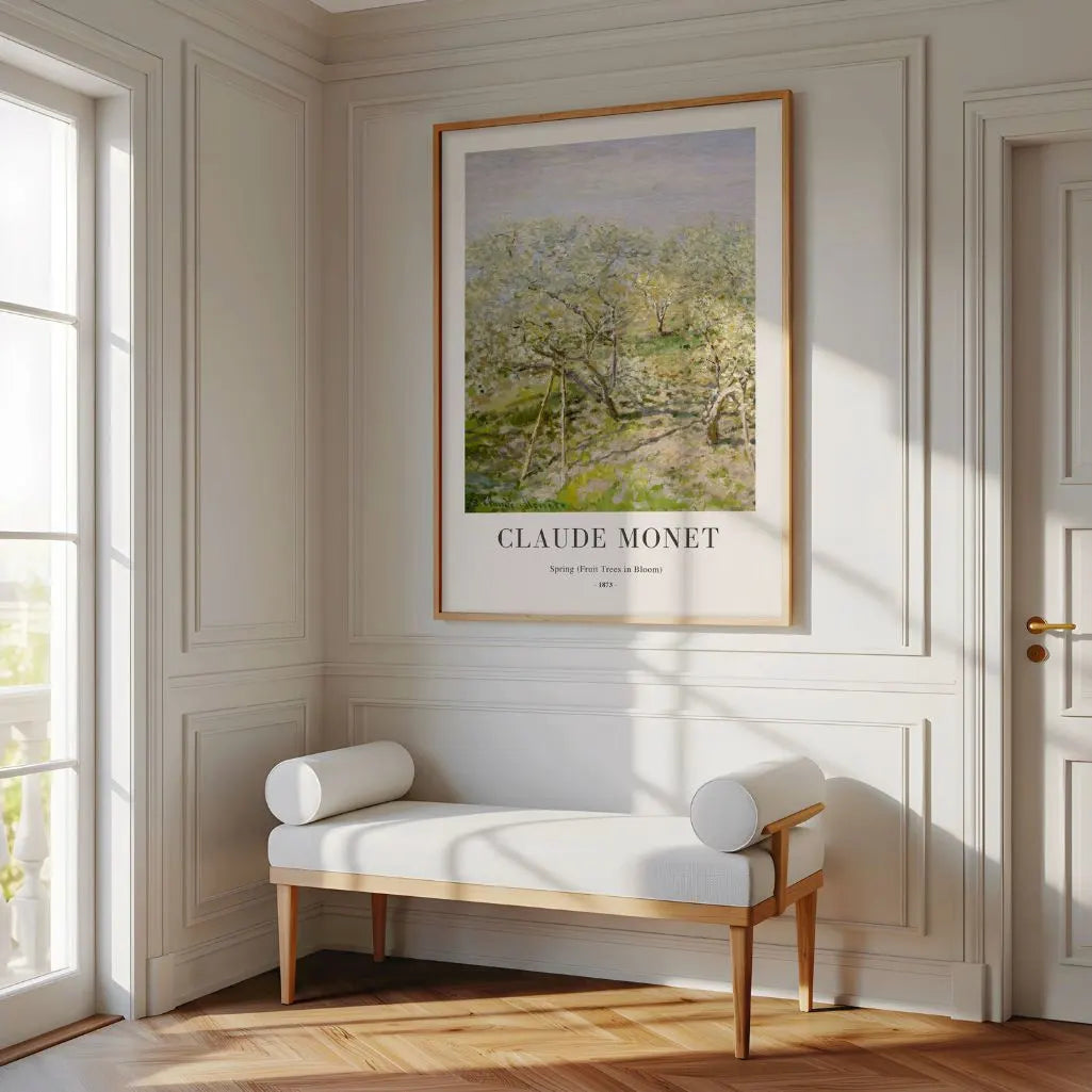 Plakat Monet – Wiosna (Kwitnące drzewa owocowe), 1873