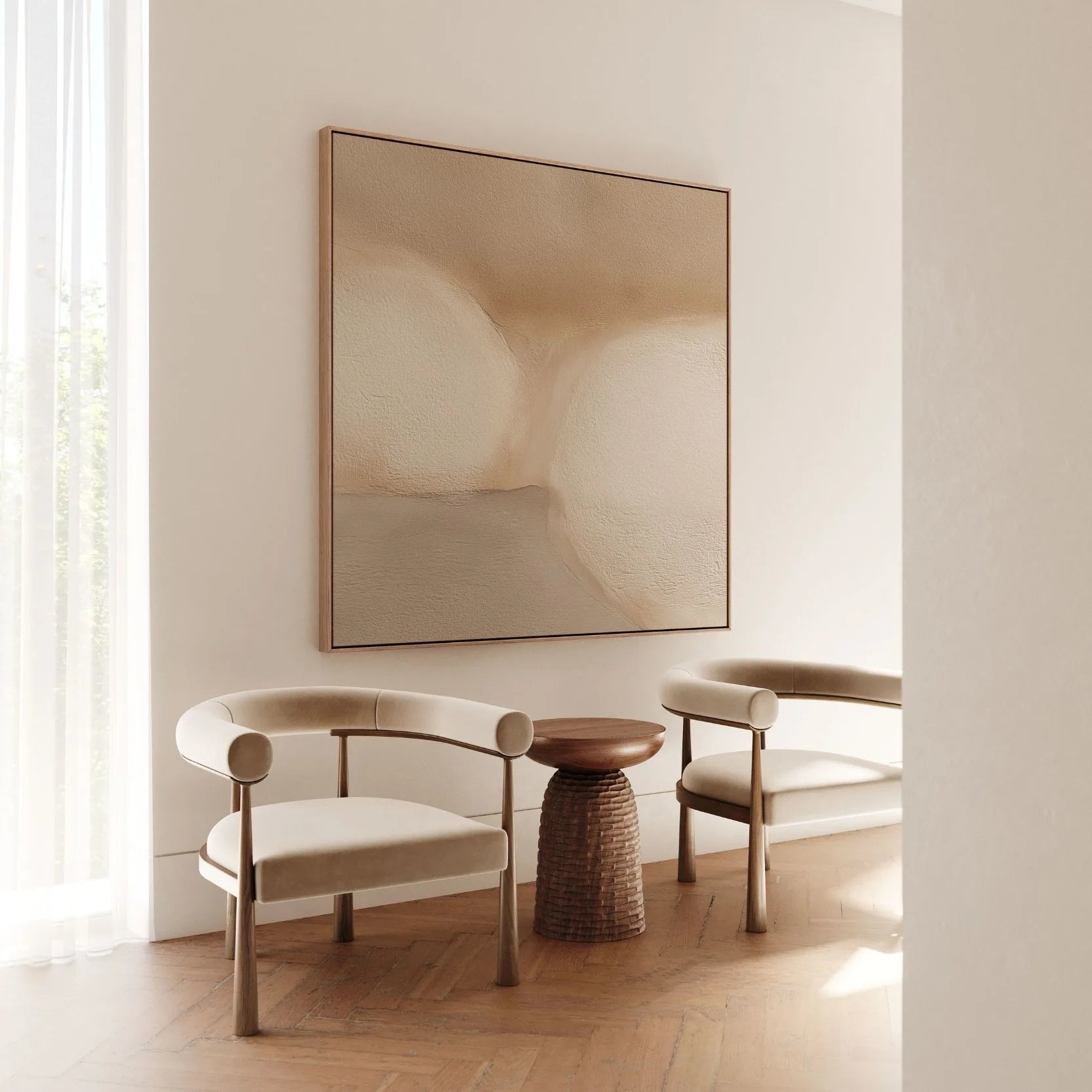 Obraz na płótnie w ramie – Ciepła faktura