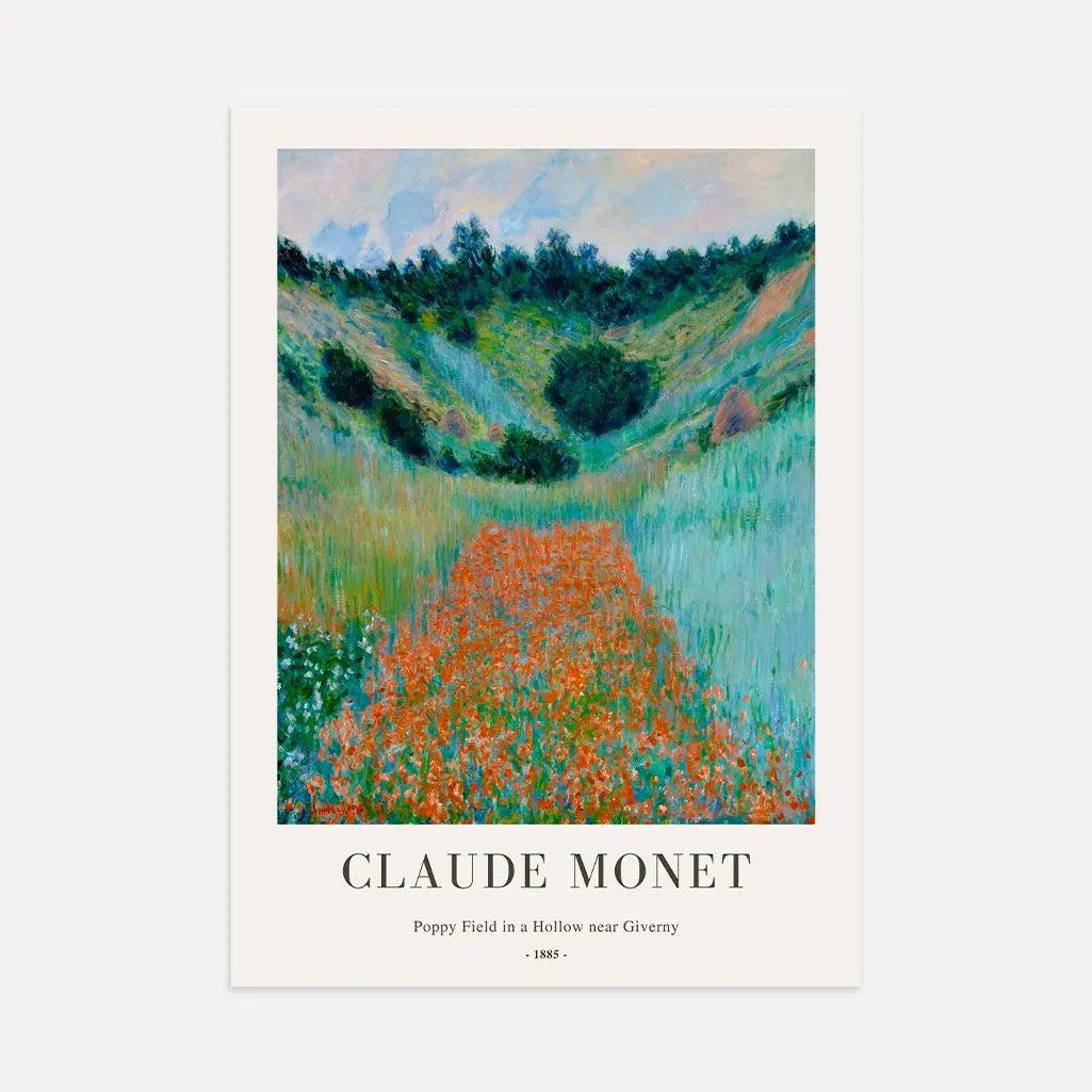 Claude Monet – Pole maków w pobliżu Giverny Plakat, 1885