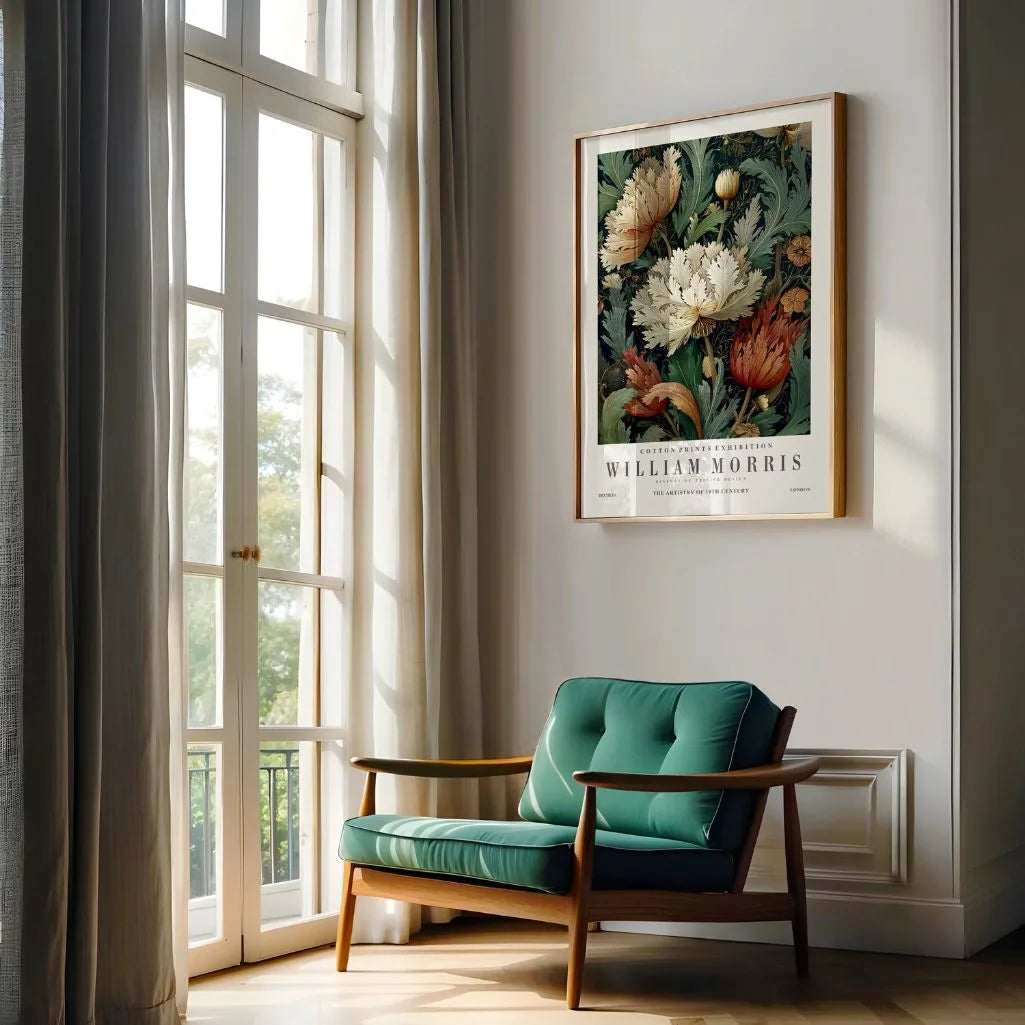 Plakat – Kremowe i Czerwone Kwiaty
