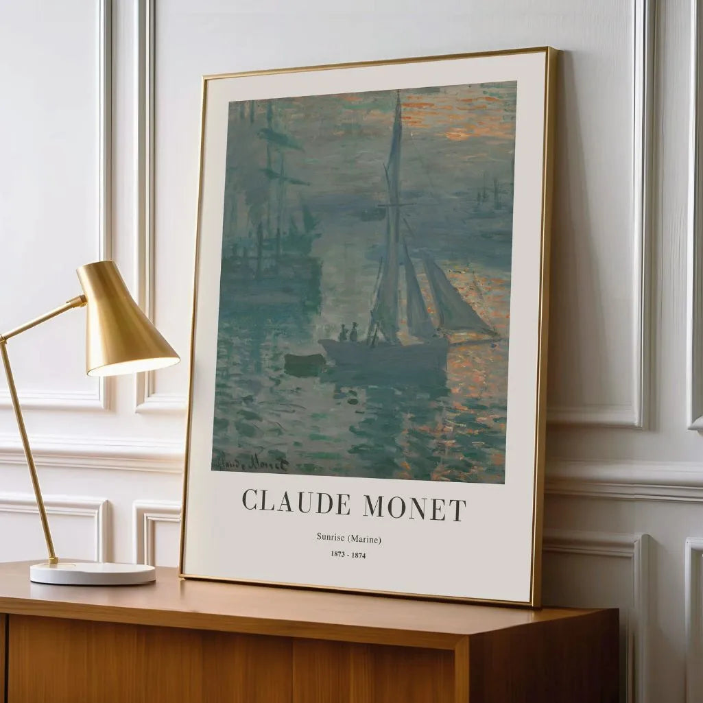 Plakat Claude Monet – Wschód słońca (Marine), 1873–1874