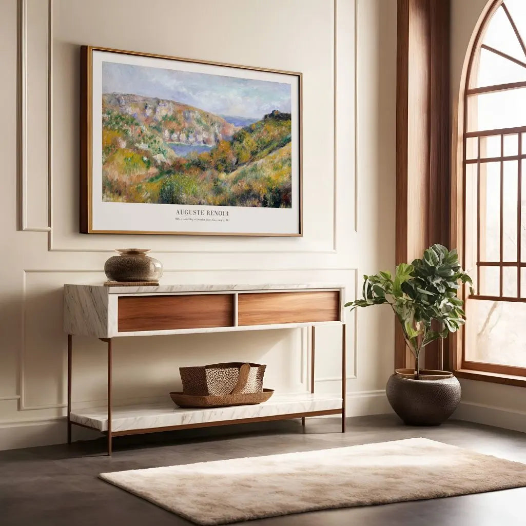 Auguste Renoir – Wzgórza wokół zatoki Moulin Huet Plakat