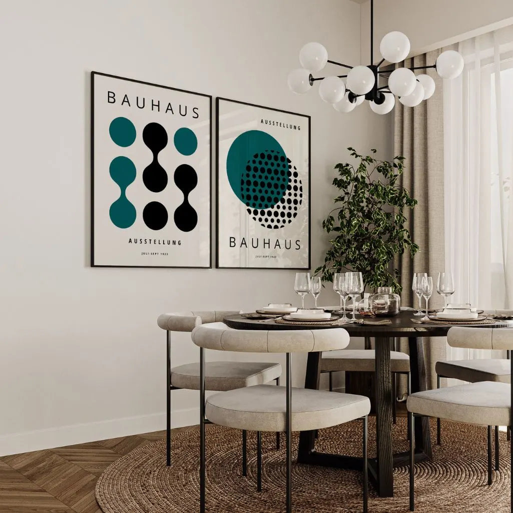 Bauhaus Czarny-Zielony – Zestaw 2 plakatów