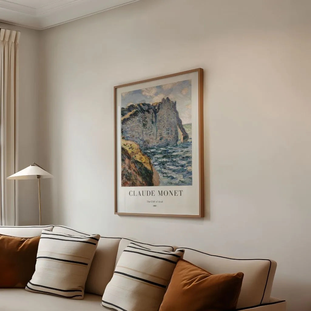 Plakat Claude Monet – Klif Aval, 1885