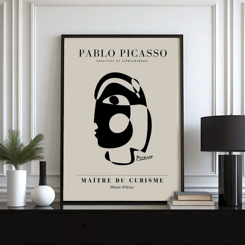 Plakat inspirowany twórczością Pablo Picasso – Twarz geometrii