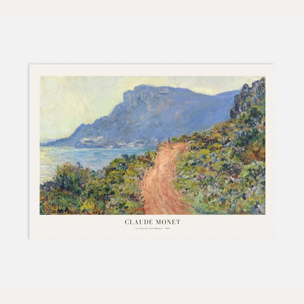 Claude Monet – La Corniche w pobliżu Monako Plakat, 1884