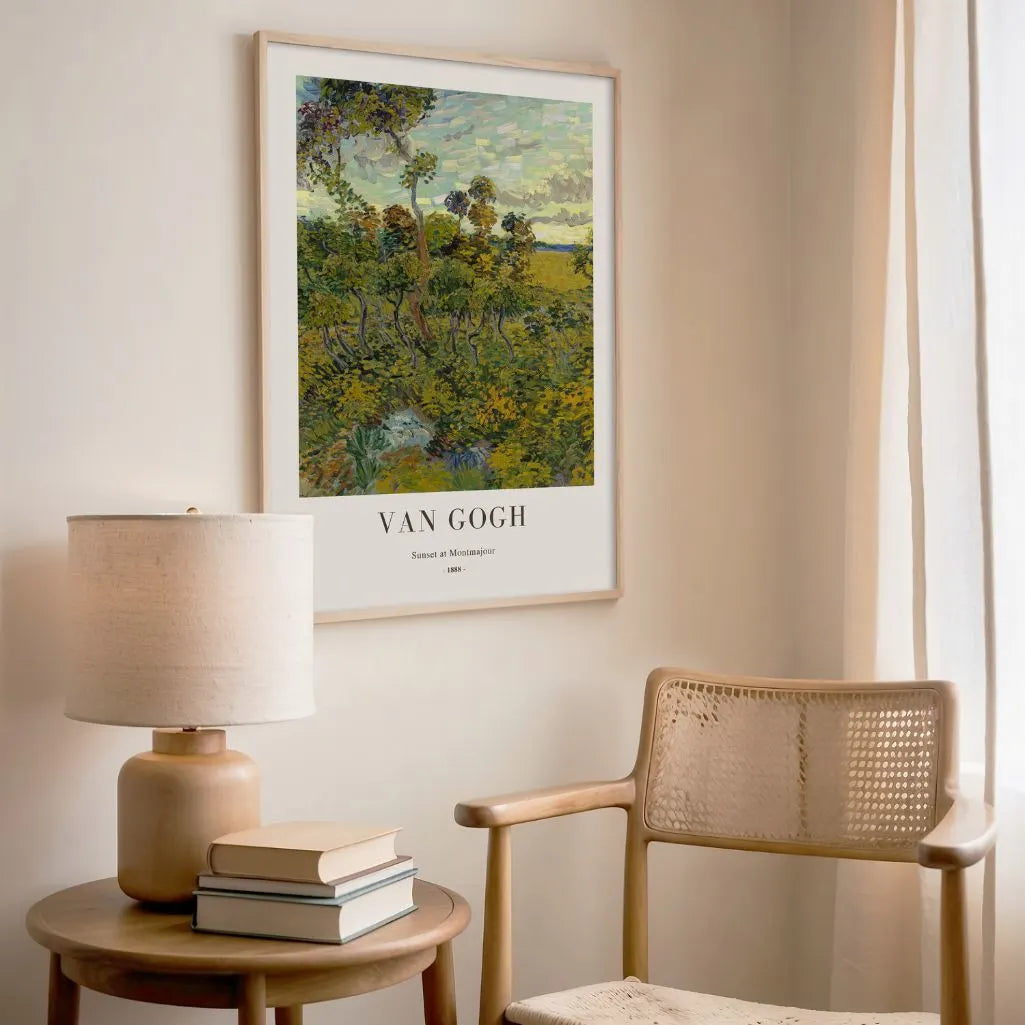 Plakat Van Gogha – Zachód słońca w Montmajour, 1888